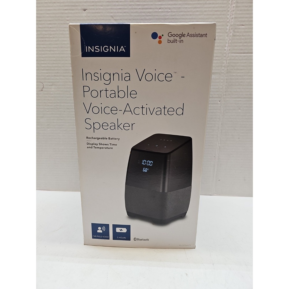Insignia Voice Smart Portable Bluetooth Speaker &Google Assistant NS-CSPGASP2
